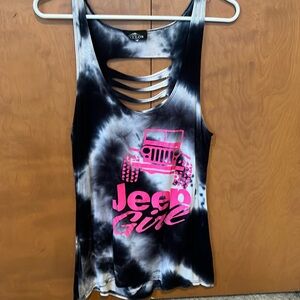 ‘Jeep Girl’ slit back tank top
